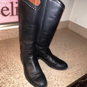 COPY - FRYE Riding Boots Black Leather Tall Womens 8